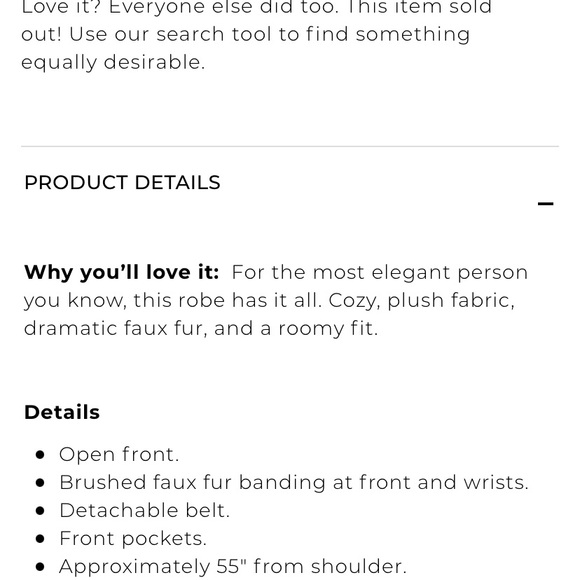 Luxe Faux Fur Robe Lunar - Picture 6 of 6